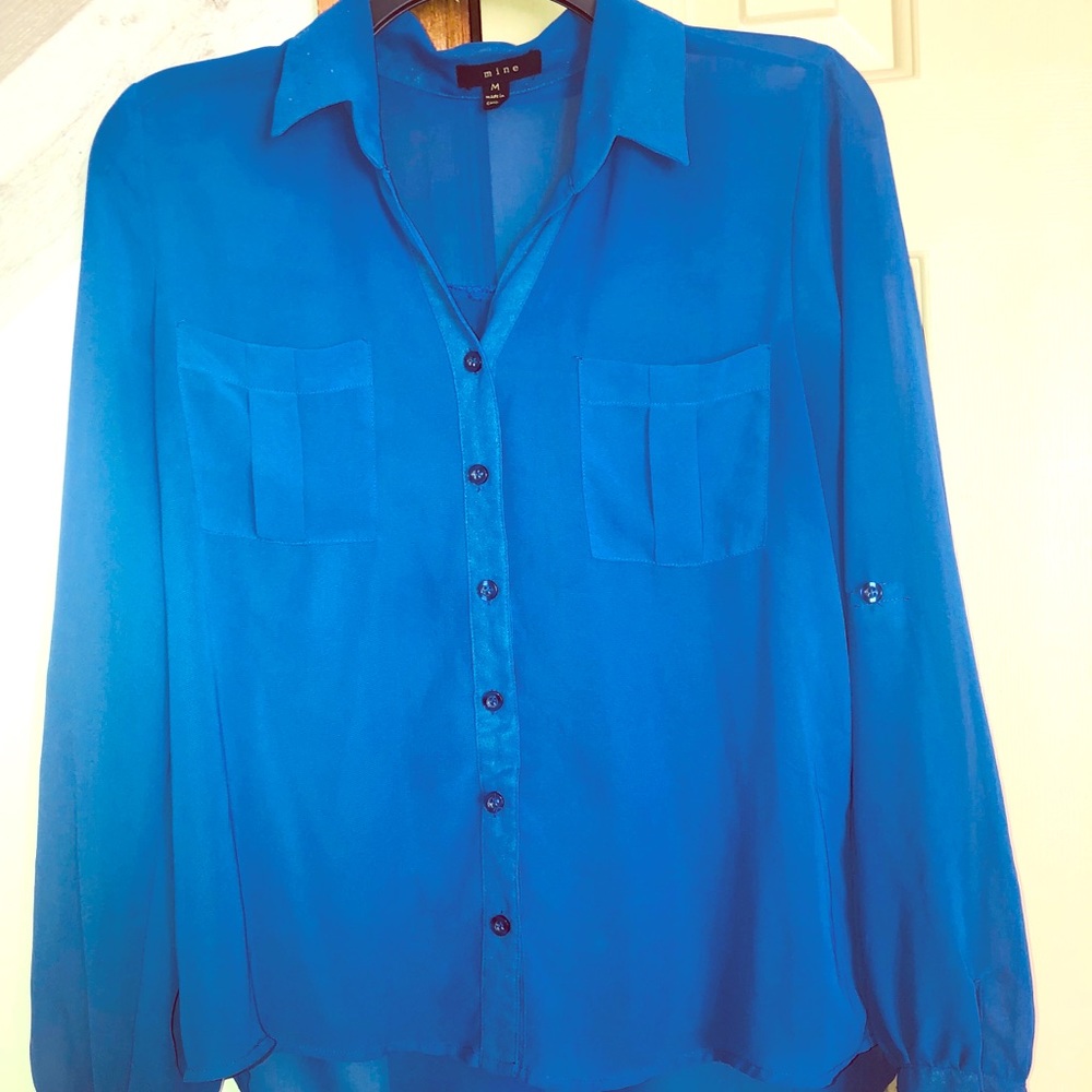 MINE cobalt blue top